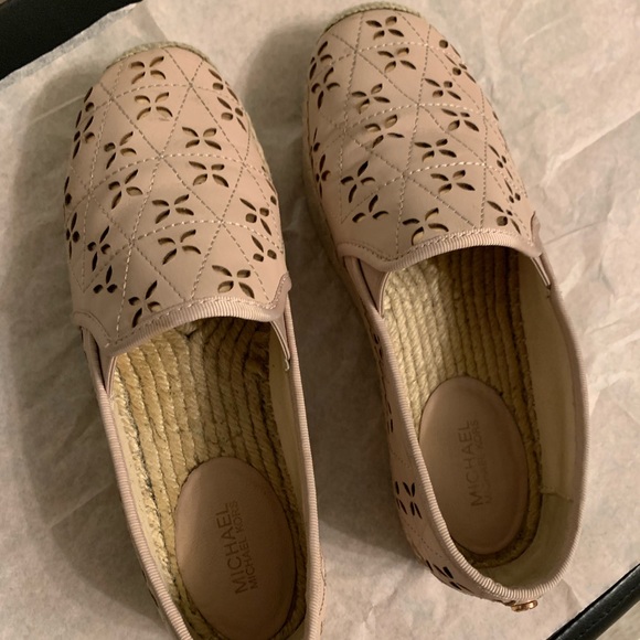 Michael Kors Leather and Canvas Loafers - Pink - Size 7 - Picture 2 of 8